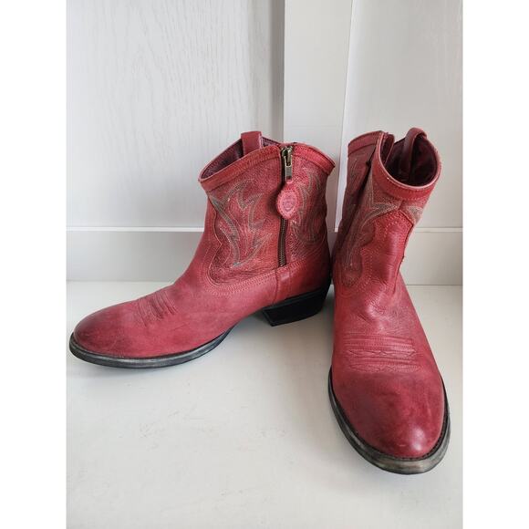 ARIAT Billie Unbridled Red Leather Western Cowgirl Boot - Women's 11B NEW - Picture 3 of 12